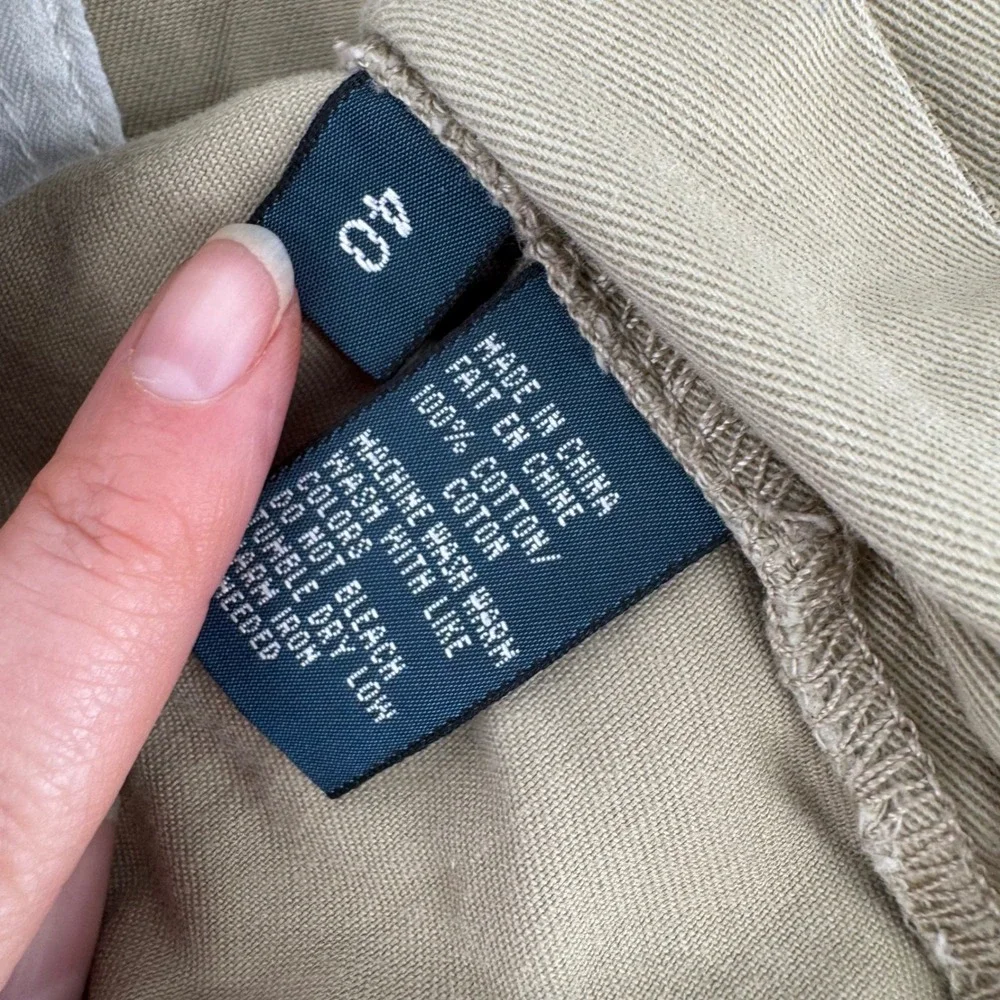Polo Ralph Lauren Mens Prospect Short Khaki Tan Chino Cotton Twill 40 Flat Front
